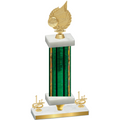 Premium Single Green Glacier First Place Volleyball Trophy