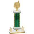 Premium Single Green Glacier Fourth Place Volleyball Trophy