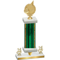 Premium Single Green Glacier Year Volleyball Trophy