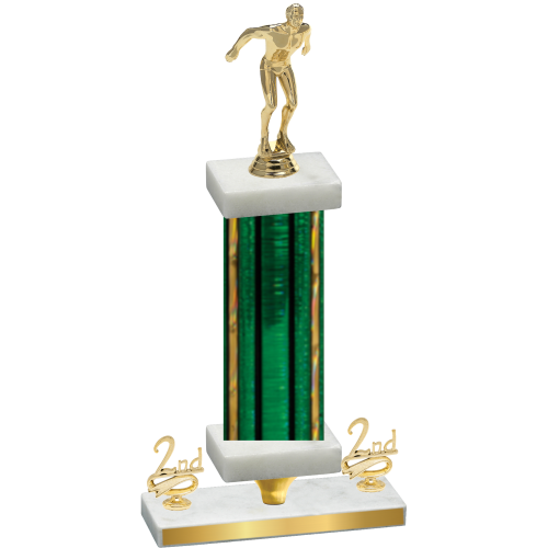 Premium Single Green Glacier Second Place Swimming Trophy