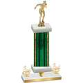 Premium Single Green Glacier Third Place Swimming Trophy