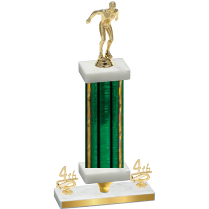 Premium Single Green Glacier Fourth Place Swimming Trophy