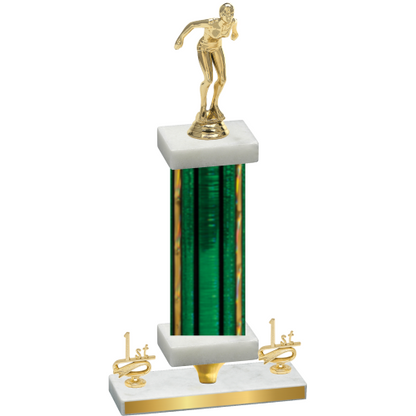 Premium Single Green Glacier First Place Tennis Trophy