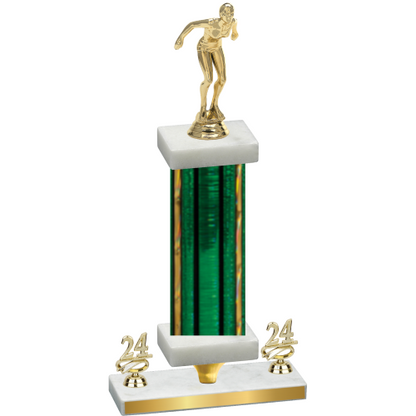 Premium Single Green Glacier Year Tennis Trophy