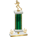 Premium Single Green Glacier Fourth Place Football Trophy