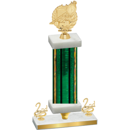 Premium Single Green Glacier Second Place Swimming Trophy