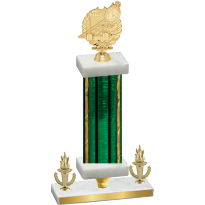 Premium Single Green Glacier Victory Swimming Trophy