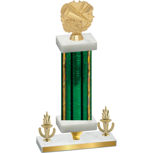 Premium Single Green Glacier Victory Cheerleading Trophy