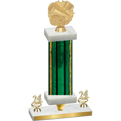 Premium Single Green Glacier Year Cheerleading Trophy