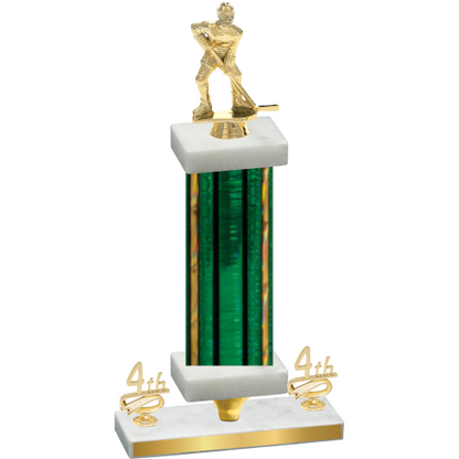 Premium Single Green Glacier Fourth Place Hockey Trophy