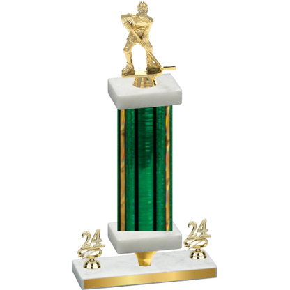 Premium Single Green Glacier Year Hockey Trophy
