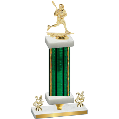 Premium Single Green Glacier Year Lacrosse Trophy