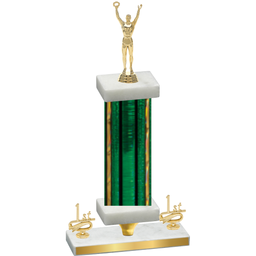 Premium Single Green Glacier First Place Victory Trophy