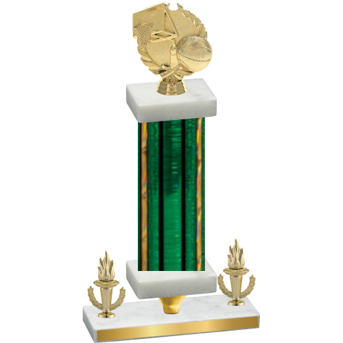 Premium Single Green Glacier Victory Basketball Trophy
