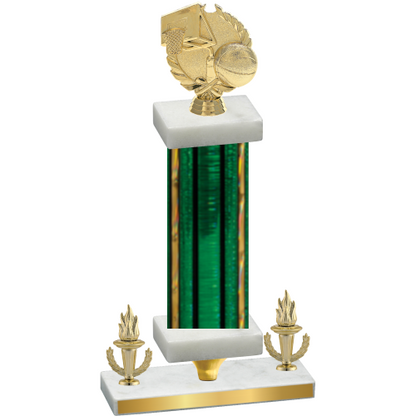 Premium Single Green Glacier Victory Basketball Trophy