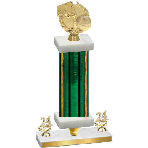 Premium Single Green Glacier Year Basketball Trophy