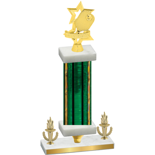 Premium Single Green Glacier Victory Pickleball Trophy