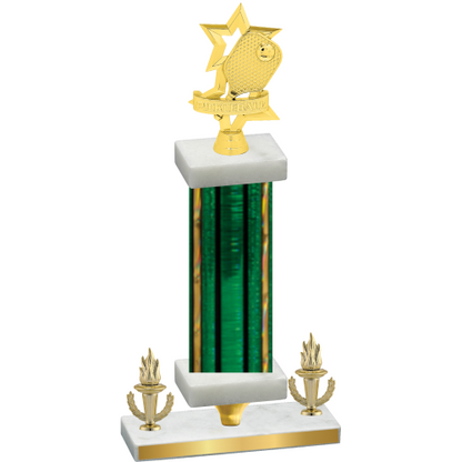 Premium Single Green Glacier Victory Pickleball Trophy
