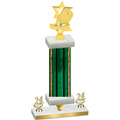 Premium Single Green Glacier Year Pickleball Trophy