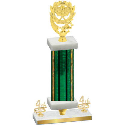 Premium Single Green Glacier Fourth Place Pickleball Trophy