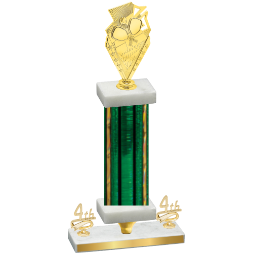 Premium Single Green Glacier Fourth Place Pickleball Trophy