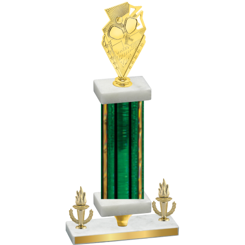Premium Single Green Glacier Victory Pickleball Trophy