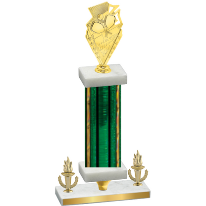 Premium Single Green Glacier Victory Pickleball Trophy