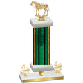 Premium Single Green Glacier Fourth Place Horses Trophy