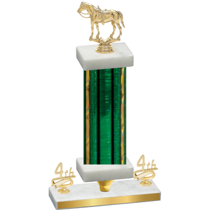 Premium Single Green Glacier Fourth Place Horses Trophy