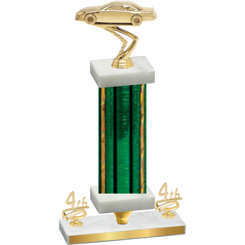 Premium Single Green Glacier Fourth Place Cars Trophy
