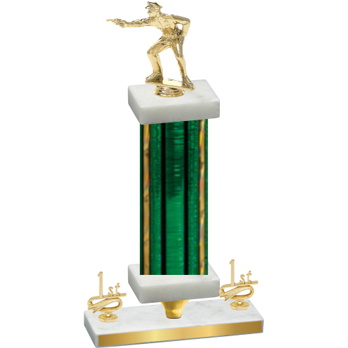 Premium Single Green Glacier First Place Shooter Trophy