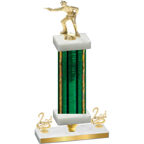 Premium Single Green Glacier Second Place Shooter Trophy