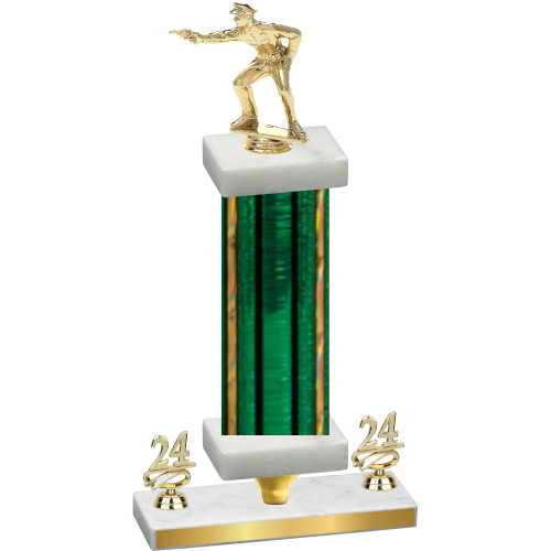 Premium Single Green Glacier Year Shooter Trophy