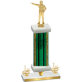 Premium Single Green Glacier First Place Shooter Trophy