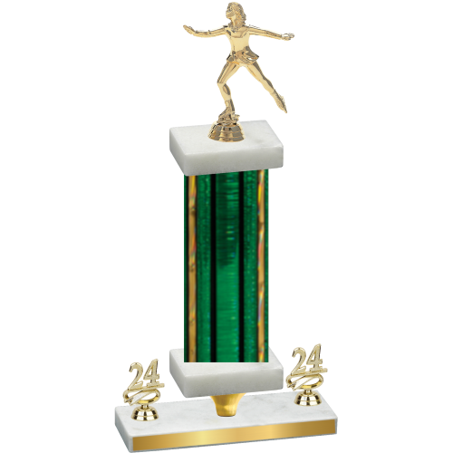 Premium Single Green Glacier Year Skater Trophy