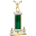 Premium Single Green Glacier Victory Weights Trophy