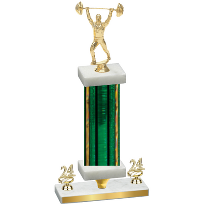 Premium Single Green Glacier Year Weights Trophy