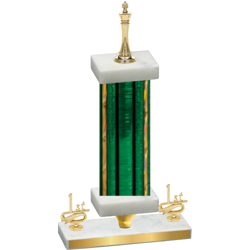 Premium Single Green Glacier First Place Chess Trophy