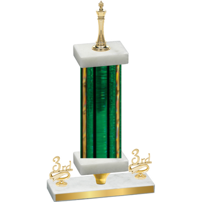 Premium Single Green Glacier Third Place Chess Trophy