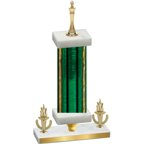 Premium Single Green Glacier Victory Chess Trophy