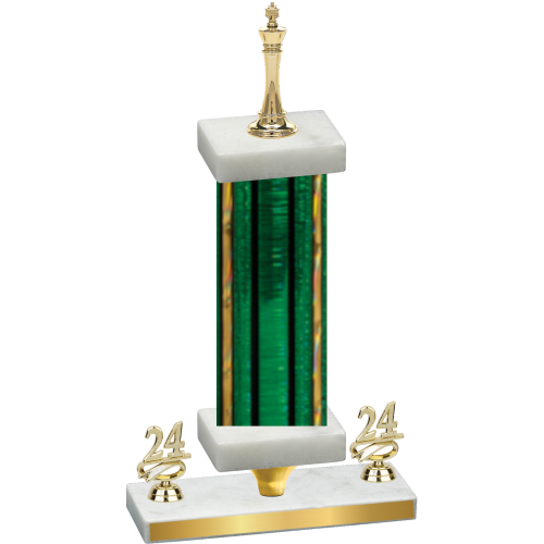 Premium Single Green Glacier Year Chess Trophy