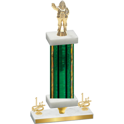 Premium Single Green Glacier First Place Holiday Trophy