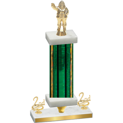 Premium Single Green Glacier Second Place Holiday Trophy