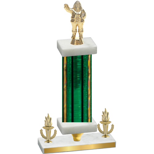 Premium Single Green Glacier Victory Holiday Trophy
