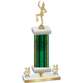Premium Single Green Glacier Year Majorette Trophy