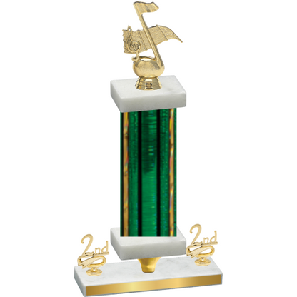 Premium Single Green Glacier Second Place Music Trophy