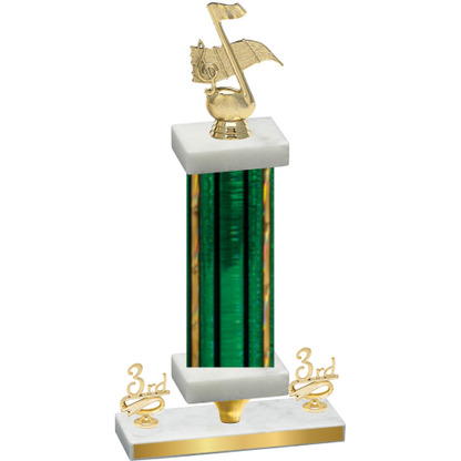 Premium Single Green Glacier Third Place Music Trophy