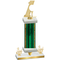 Premium Single Green Glacier Third Place Golf Trophy