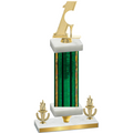 Premium Single Green Glacier Victory Golf Trophy