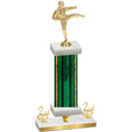 Premium Single Green Glacier Second Place Karate Trophy